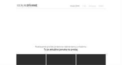 Desktop Screenshot of idealnebyvanie.sk